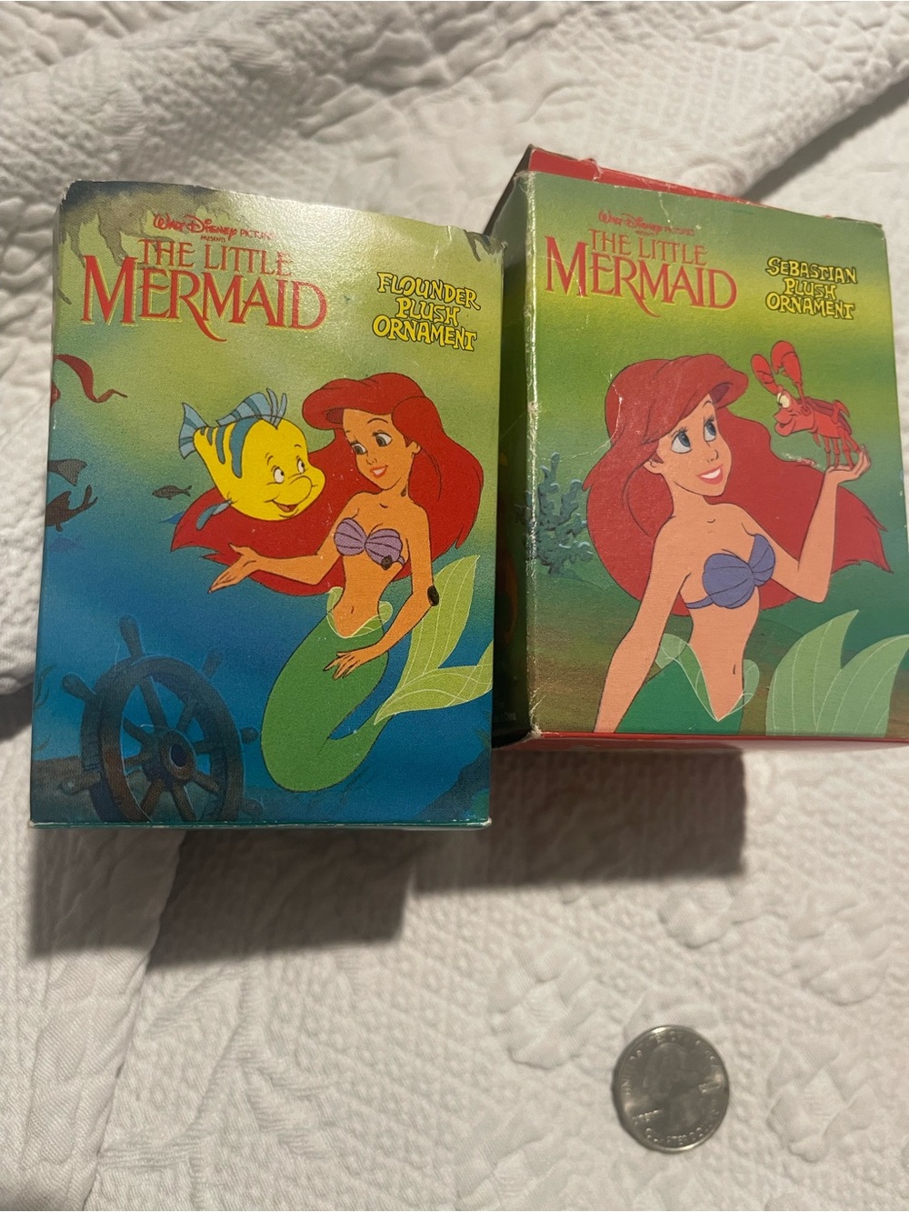 McDonald’s 1989 Disney The Little Mermaid Plush Ornaments Sebastian&Flounder